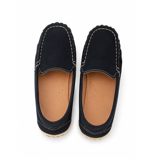 Men's Premium Classic Suede Driving Loafers – Black
